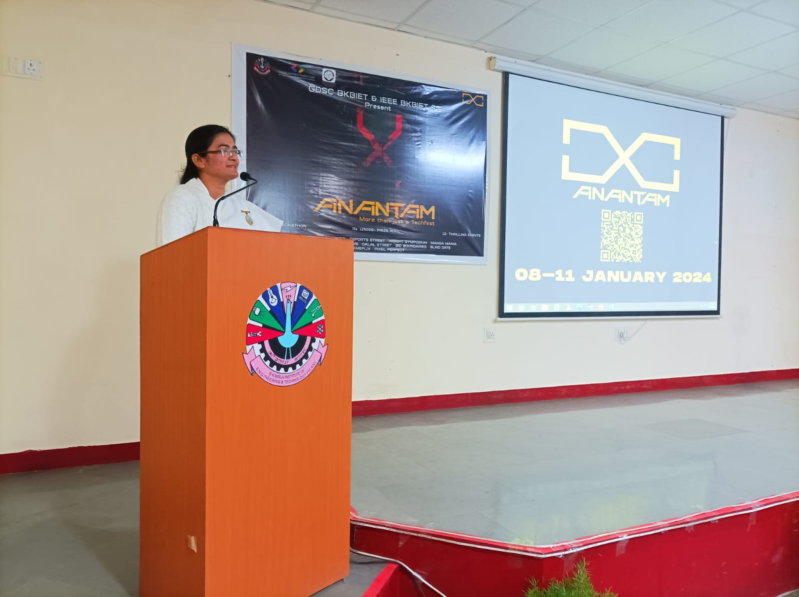 Talk on “Stress Management” by Brahma Kumari Sister Swati Didi at BKBIET, Pilani