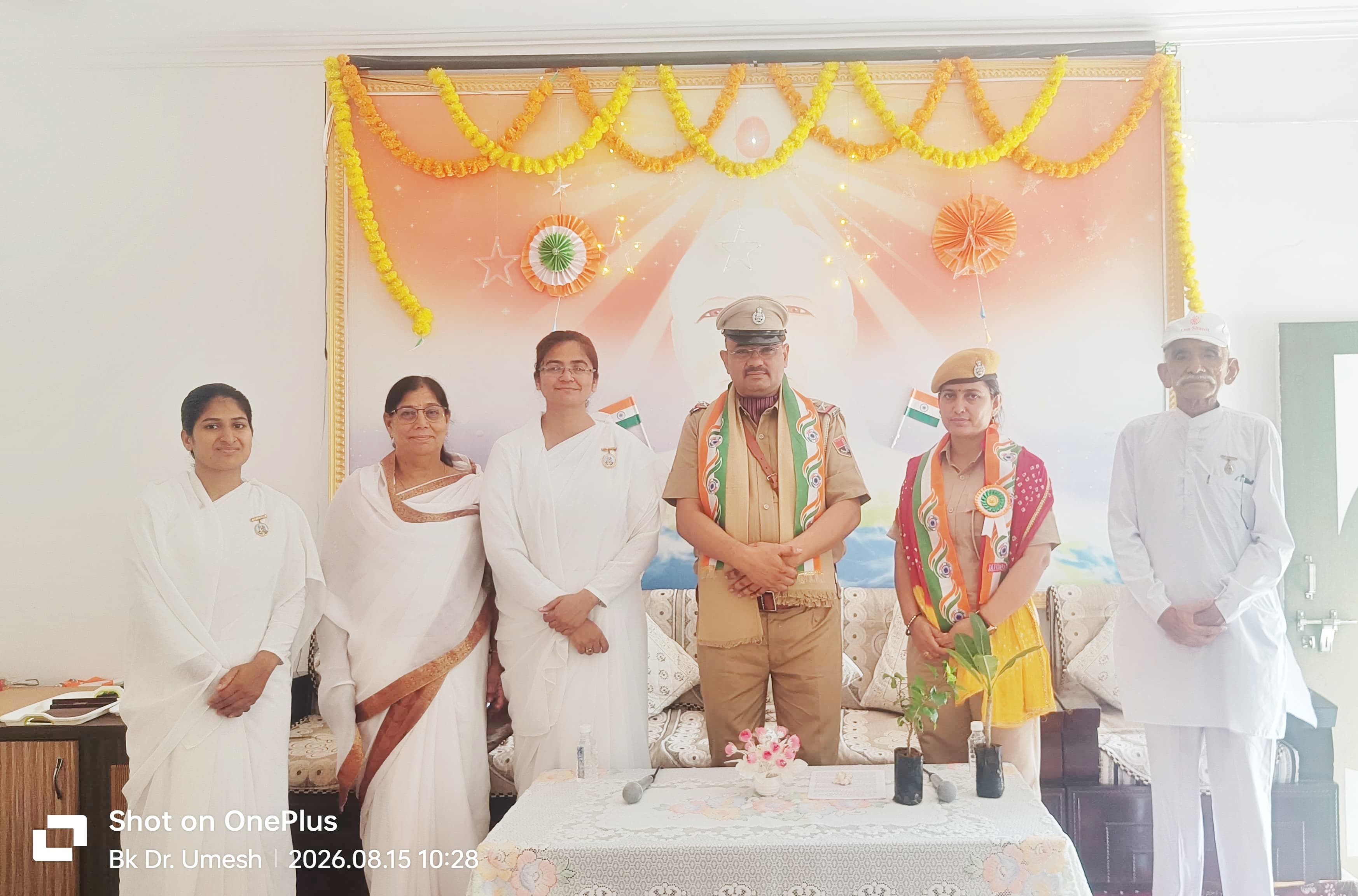 ब्रह्माकुमारीज पिलानी सेवा केंद्र में हर्षोल्लास से मनाया गया स्वतंत्रता दिवस